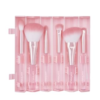CORINGCO Pink Roll Makeup Brush Set