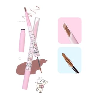 FLORTTE Special Edition 2-in-1 Eyebrow Mascara, #01 Ash Gray