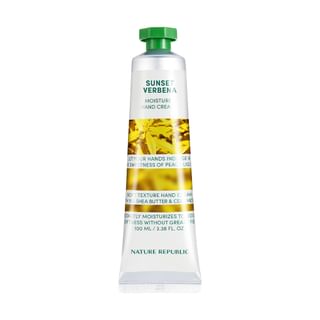 Crema de manos Nature y Naturaleza de NATURE REPUBLIC - Verbeno atardecer y Licor de melocotón (tamaño jumbo)