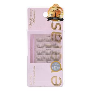 Extensiones de pestañas Miche Bloomin' - Línea Infinita 501 Tipo V Marrón, 54 uds