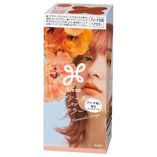 Kao Liese Bleach On Color Bubble Hair Color Kit, Ranunculus Orange - 108ml