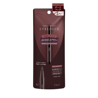 D-up Silky Liquid Eyeliner - Dark Fig (0.1mm Brush, Waterproof)