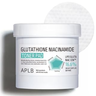 APLB Glutathione Niacinamide Toner Pads - 16.6% Lipo Gluta Niac Cen Disks
