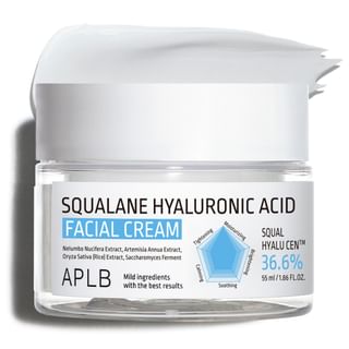 Crème visage APLB Squalane et Acide Hyaluronique - 36,6 % de concentration