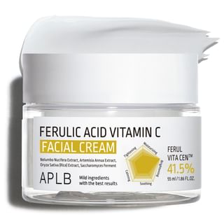 Crema facial APLB ácido ferulico y vitamina C - Concentrado al 41,5% para una piel elástica y revitalizada