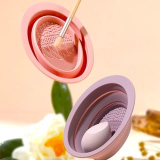 Bol de limpieza de pinceles de maquillaje xixi, Púrpura, 58g