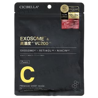 Máscara de hoja CICIBELLA Premium Exosomas y Rica VC200 7 uds