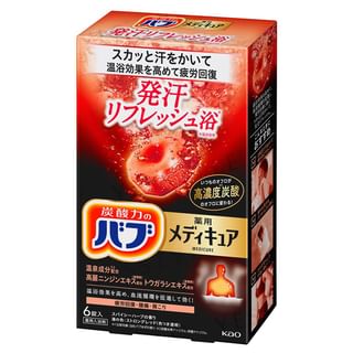 Tablettes de sel de bain rafraîchissantes Kao Medicure, 6 pièces