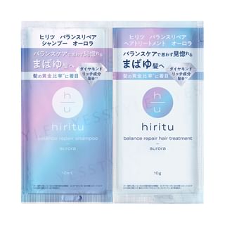 Kit de Prueba Hiritu Champú y Tratamiento Reparador Equilibrio Aurora (10 ml x 2)