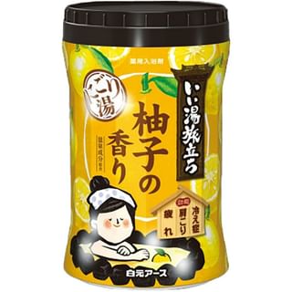 Botella de sal de baño onsen japonés Hakugen Yuzu, 600 g