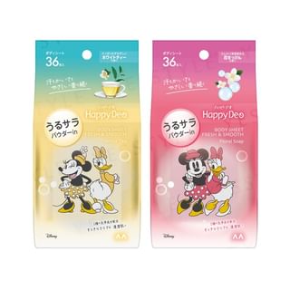 Mandom Happy Deo Body Sheet, Fresh & Smooth Flower Soap, 36 Sheets