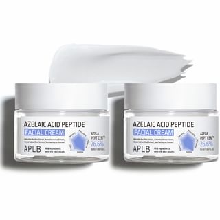Ensemble de crème faciale à l'acide azélaïque et aux peptides APLB - 26,6 % de concentration, hydratant, améliore l'élasticité de la peau (lot de 2)