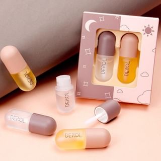 DEROL Lip Plumper Oil Duo (Day & Night Set)