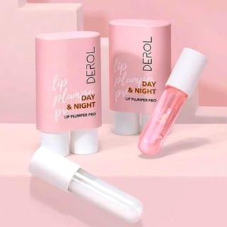 Aceite gonfiante para labios DEROL 2 en 1 Día y Noche Pro #DR031 - 4ml x 2