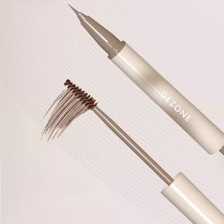 DEZONE Dual Head Liquid Eyebrow Pen & Shaping Tint, 0.3ml + 1.8g, Light Brown (H10)