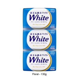 Jabón corporal Kao Floral Blanco - 130g x 3