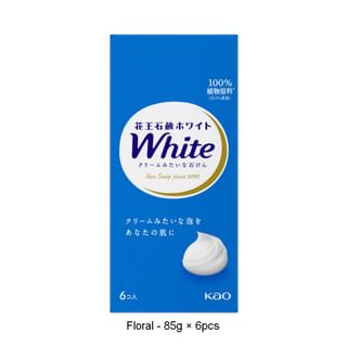 Kao White Floral Body Soap - 85g x 6
