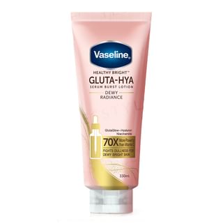 Lotion Vaseline Éclatant Bright Gluta-Hya, Radiance Délicate, Grand format 330ml