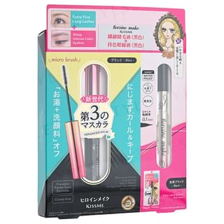 Kit ISEHAN Kiss Me Heroine Make Máscara Micró y Lápiz de Ojos Líquido