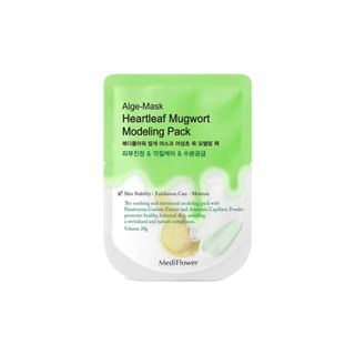 Masque en poudre MediFlower avec quatre types de cire d'algue et de mugwort à feuilles de cœur