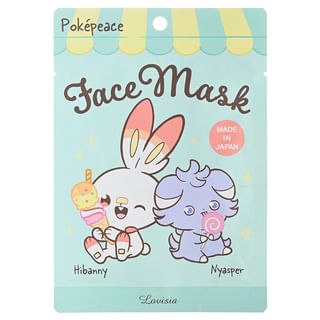 Masque de Visage Poke Peace Lovisia Hibanny et Nyasper - 1 pièce