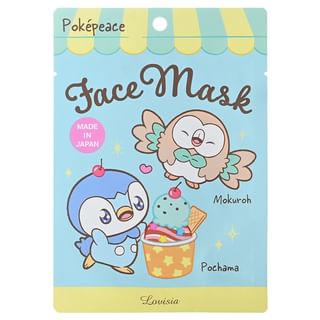 Masque de visage Poke Peace Lovisia - Pochama et Mokuroh, 1 unité