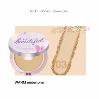 Poudre fondante matée Cute Press Airysun SPF 30 PA++ + teinte sable beige