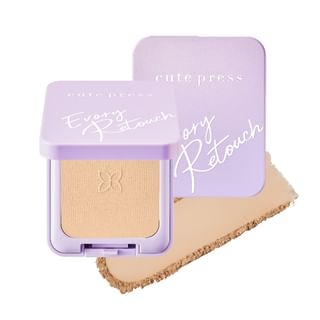 Polvo compacto control de aceite Cute Press Evory Retoco Inmediato SPF 30 PA+++ - Rosa Beige Claro