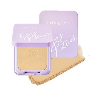 Fundación en polvo control de aceite Cute Press Evory Retouch SPF 30 PA+++ N2 Beige Natural
