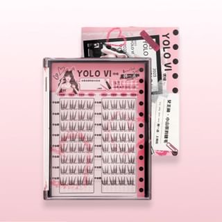 YOLO YYX Heroine Camellia Series Natural False Eyelashes - 2 Styles, 8 Pairs Each (C Curve, 8-12mm)