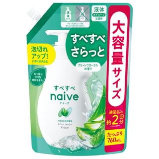 Gel douche Kracie Naif Aloé 760 ml Réfillable