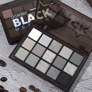Paleta de sombras para ojos UCANBE Black Meteors de 15 colores