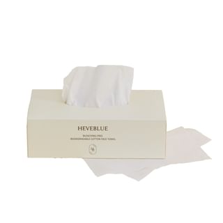 Toalla facial de algodón biodegradable sin blanqueador HEVEBLUE