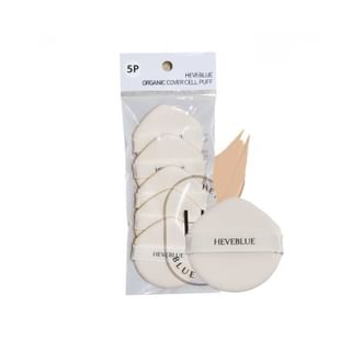 Set HEVEBLUE Puff Celular Orgánico, 5 unidades