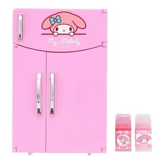 Ensemble SHOBIDO My Melody Étui au Forme de Réfrigérateur et Baume à Lèvres (3 pièces)