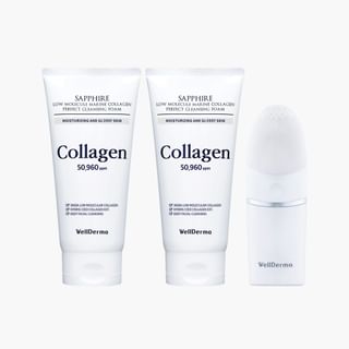 Ensemble de nettoyage WellDerma Saphir à collagène marin à molécules basses