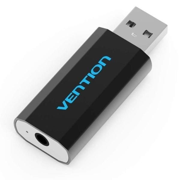 Carte son VENTION VAB-S15-B - USB Mascul à Jack 3,5 Femelle