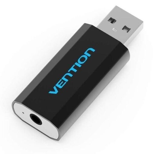 Carte son VENTION VAB-S15-B - USB Mascul à Jack 3,5 Femelle