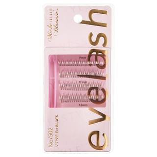 Extensions de cils Miche Bloomin' - Ligne Infinie en Autocollant, Cils Falses Noire, 120 Pièces (Type V)