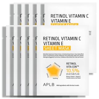 Ensemble de masques en tissu APLB Retinol Vitamine C Vitamine E