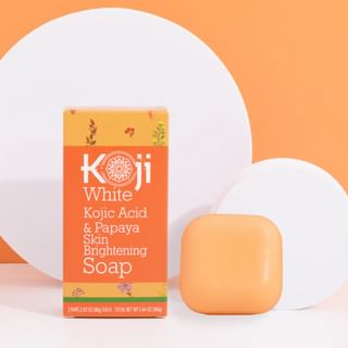 Jabón aclarador para el rostro de Koji White con ácido kójico y papaya (80g x 2)