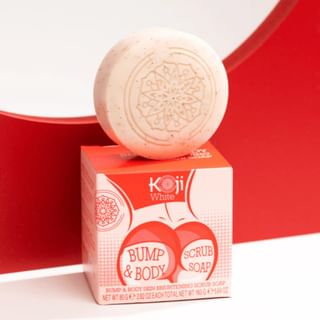 Jabón exfoliante aclarador Koji White - Bultos y Cuerpo