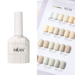 Set de uñas gel Cosplus Milán de 12 piezas (Color: 04, Tamaño: Mousse Crema)
