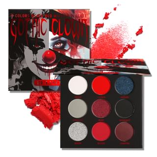 DE'LANCI 9-Color Smokey Eye Palette - Black Red
