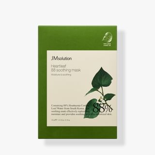 Set de mascarilla calmante JMsolution Heartleaf 88, 30 ml x 10 hojas