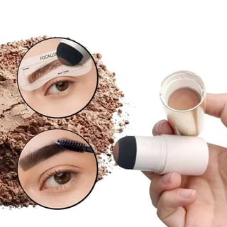 FOCALLURE Eyebrow Stamp Stencil Kit - Red Brown