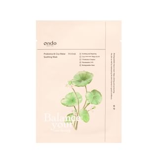 Máscara de belleza Ondo - 4 tipos de probióticos y agua calmante Cica