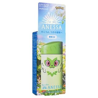 Leche solar Shiseido Pokémon Sprigatito Anessa Perfecta, protección UV 50+ PA++++