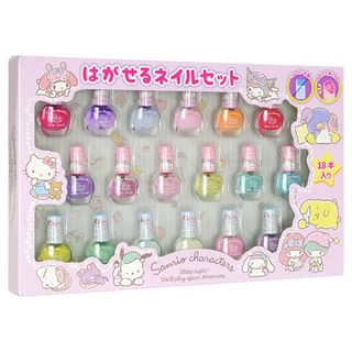 Set de esmalte de uñas peelable RACE con personajes de Sanrio, 18 piezas