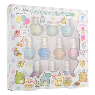 RACE Peelable Nail Polish Set - Sumikko Gurashi Design, 10 Pieces